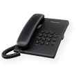Panasonic KX-TS500FXB Corded phone, Black, Wall-mount option, Last Number Redial, Flash, Volume Control (6 levels), 3-Step Ringer Selector, Tone/Pulse