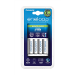 Eneloop White charger K-KJ17MCC40E advanced + 4  white AA batteries / Capacity: min. 1900 mAh