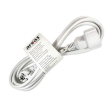 Arcas 3m length power extension cable with child protection, polybag+headcard blister, cross-section 1,5mm², white
