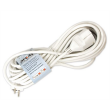 Arcas 10m length power extension cable with child protection, polybag+headcard blister, cross-section 1,5mm², white