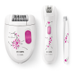 Philips Satinelle Essential HP6550/01 Number of speeds 1, Epilator: 5W; Mini epilator: 5W W, White, purple deco