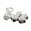 4World HUB Star USB 2.0 4 portai, baltas